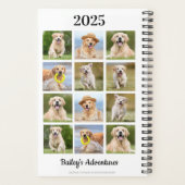 Modern Custom Family Pet Dog 12 Photo Collage Planner (Achterkant)