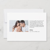 Modern Custom Foto's Liefde & Bedankt Baby shower (Achterkant)