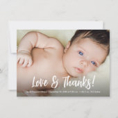 Modern Custom Foto's Liefde & Bedankt Baby shower (Voorkant)