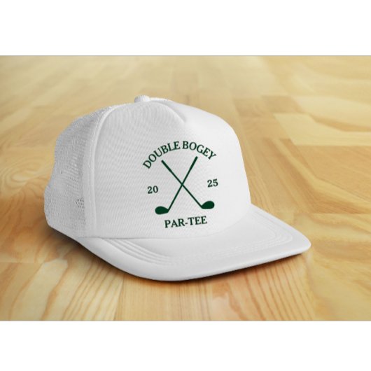 Modern Custom Funny Golf Lover Green Text Trucker Pet