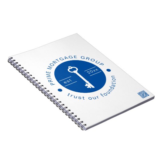 Modern Custom Hypotheek Company Voeg uw Logo toe Notitieboek (Rechterzijde)