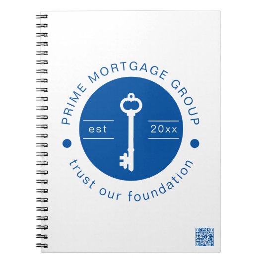 Modern Custom Hypotheek Company Voeg uw Logo toe Notitieboek (Voorkant)