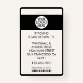 Modern Custom Journalist Pers Pass Foto ID Logo Badge (Achterkant)