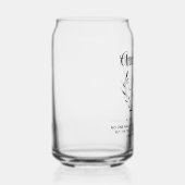 Modern Custom Jubileum Paar Naam Datum Zwart Blikvorm Glas (Rechts)