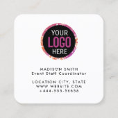 Modern Custom Logo and QR Code Vierkante Visitekaartje (Voorkant)