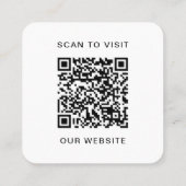 Modern Custom Logo and QR Code Vierkante Visitekaartje (Achterkant)
