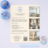 Modern Custom Logo Cream Professional Business Flyer (Enkel)