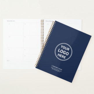 Modern Custom Logo Navy Blue Business Corporate Planner
