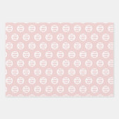 Modern Custom Logo Pink Business Inpakpapier Vel (Voorkant)