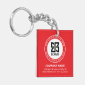 Modern Custom Logo QR Code Business Promotional Sleutelhanger (Voorkant Links)