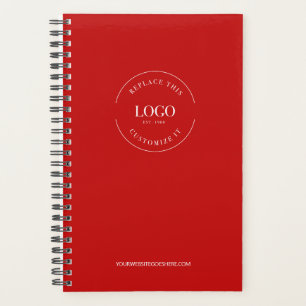 Modern Custom Logo website rood Branded Planner