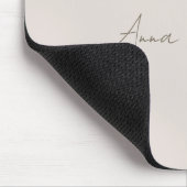 Modern Custom Monogram Initialen Naam Licht Beige Muismat (Hoek)