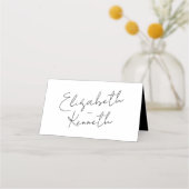 Modern Custom Names Black White Wedding (Achterkant)