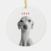 Modern Custom Pet Portrait Keramisch Ornament (Voorkant)