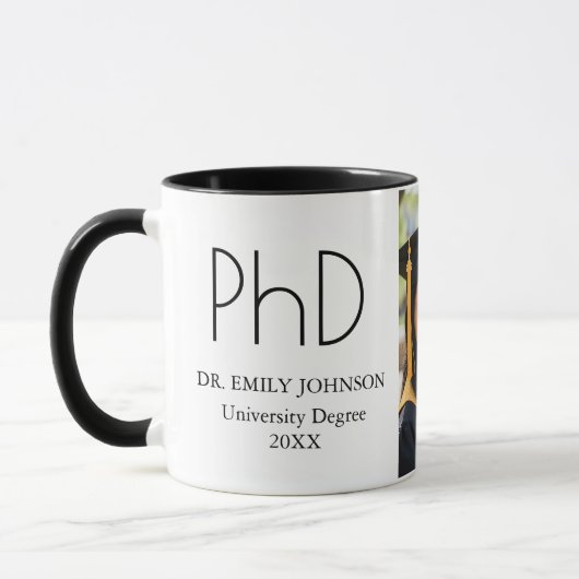 Modern Custom PhD Graduation Photo & Name Mok (Links)