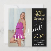 Modern Custom Photo Eenvoudig Afstuderen Kaart (Voorkant)