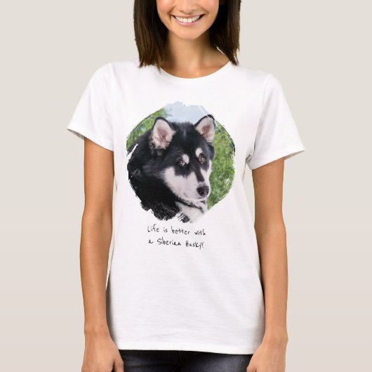 Modern Custom Photo Paint Brushstroke Pet Dog T-shirt (Voorkant)
