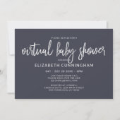 Modern Custom Photo Virtual Baby shower Kaart (Achterkant)