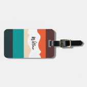 Modern Cute Abstract Retro Vector Script Bagagelabel (Voorkant horizontaal)