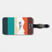 Modern Cute Abstract Retro Vector Script Bagagelabel (Achterkant horizontaal)