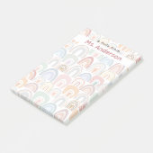 Modern Cute Assorted Rainbow Pattern Teacher Post-it® Notes (Schuin)