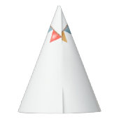 Modern Cute Circus Carnival Fiesta First Birthday Feesthoedjes (Achterkant)