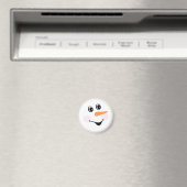 Modern Cute Custom glimlach Snowman face Magneet (Insitu (Vaatwasser))