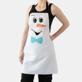 Modern Cute Custom Snowman face apron Schort (Insitu)