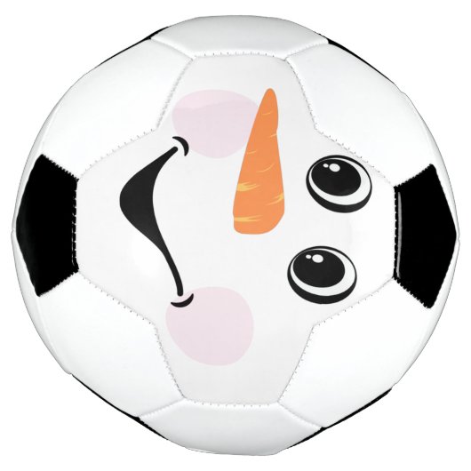 Modern Cute Custom Snowman face Winter Party Voetbal (Gedraaid)