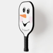 Modern Cute Custom Snowman face Winter Pickleball Paddle (Links)