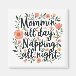 Modern Cute Floral Mama Gift Magneet