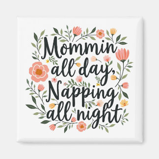 Modern Cute Floral Mama Gift Magneet