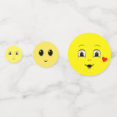 Modern Cute Happy Faces Confetti (Voorkanten)