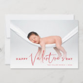Modern Cute Happy Valentine's Day Photo Card Feestdagenkaart (Voorkant)