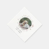 Modern Cute I Do Too Pet Photo Wedding Servet (Hoek)