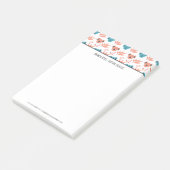 Modern Cute Koala en Floral Blossom Post-it® Notes (Schuin)