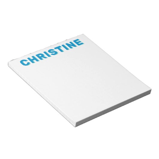 Modern Cute Ocean Blue Green Kinder Teacher Notitieblok (Schuin)