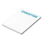 Modern Cute Ocean Blue Green Kinder Teacher Notitieblok (Gedraaid)