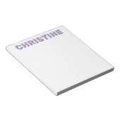 Modern Cute Paars Violet Navy Blue Kinder Teacher Notitieblok (Schuin)