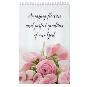 Modern Cute Photography Flowers Religieuze  Kalender