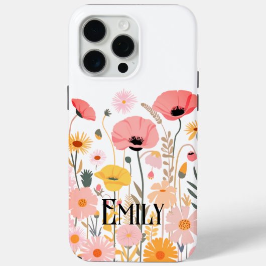 Modern cute pink spring flowers Case-Mate iPhone c Case (Achterkant)