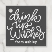 Modern Cute Typography Funny Halloween Quote Bedankjes Labels (Voorkant)