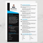 Modern CV Sjabloon  Foto Blauw CV (Voorkant / Achterkant)