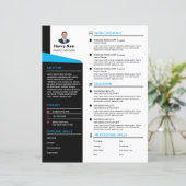 Modern CV Sjabloon  Foto Blauw CV (Staand voorkant)