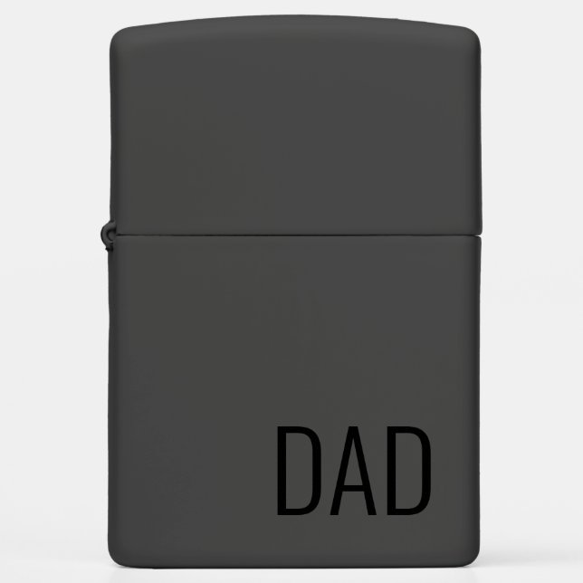 Modern Dad Black Zippo Lighter (Voorkant)
