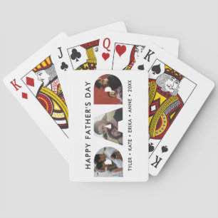 Modern DAD Daddy Foto Collage Cutout Vaderdag Pokerkaarten