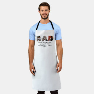 Modern DAD Daddy Foto Collage Cutout Vaderdag Schort