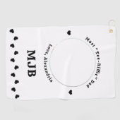 Modern DAD gepersonaliseerd Afbeelding Creëer Golf Golfhanddoek (Horizontaal)