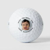 Modern DAD gepersonaliseerde Schattigee Kinder fot Golfballen (Voorkant)
