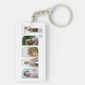 Modern Daddy 5 Foto Vaderdag Typografie Sleutelhanger (achterkant)